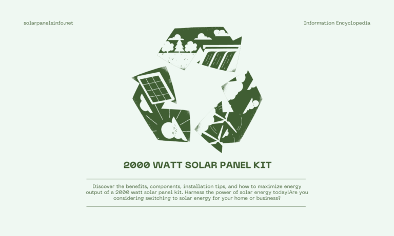 2000 watt solar panel kit