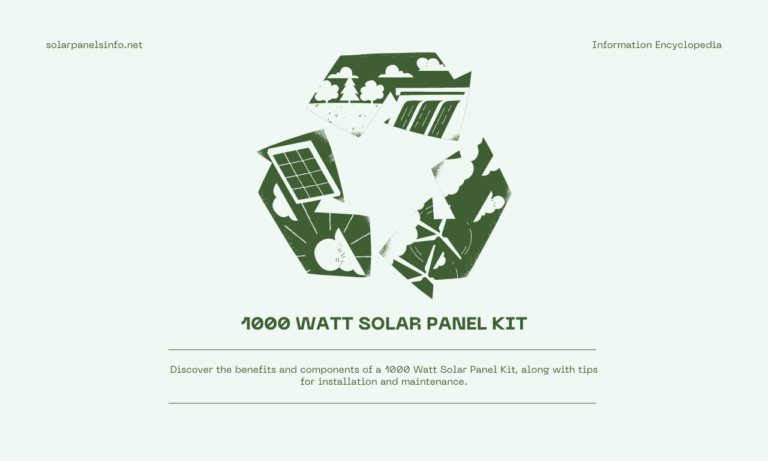 1000 watt solar panel kit