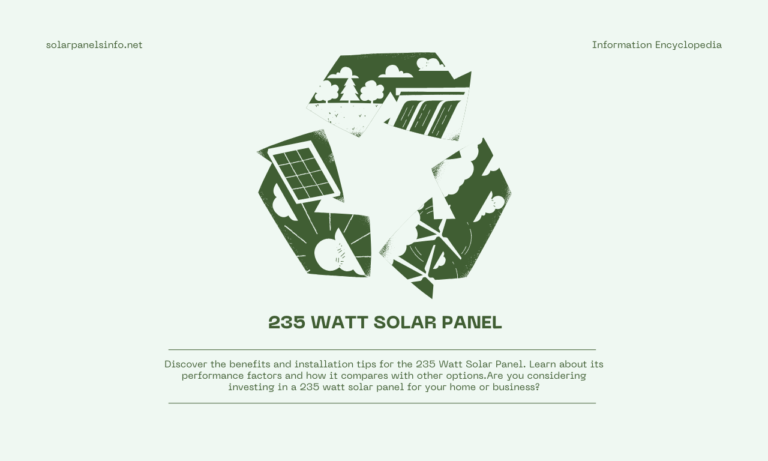 235 watt solar panel